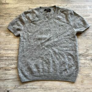 Quince Light Gray Short Sleeve Sweater